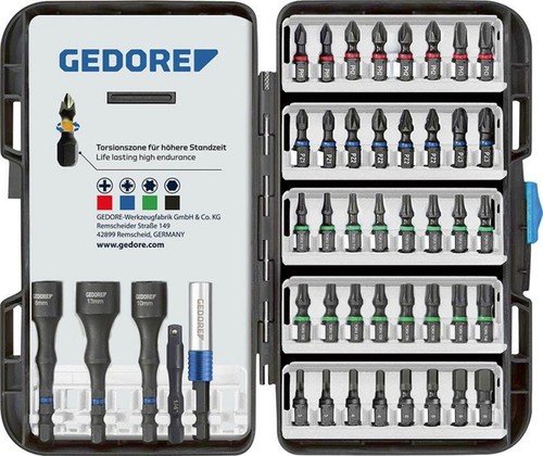 Gedore bit satz teilig - bit-satz, 45-teilig